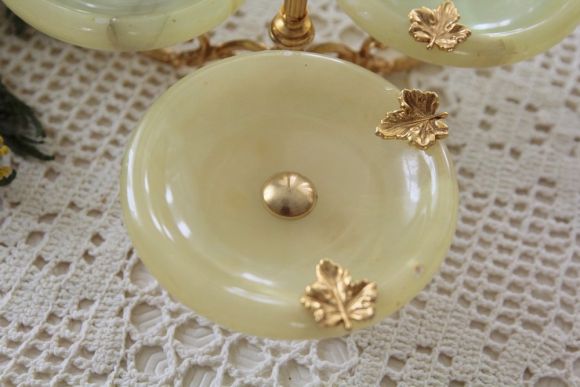 Старинная пепельница или КОНФЕТНИЦА. Оникс, Латунь, середина 20 вв