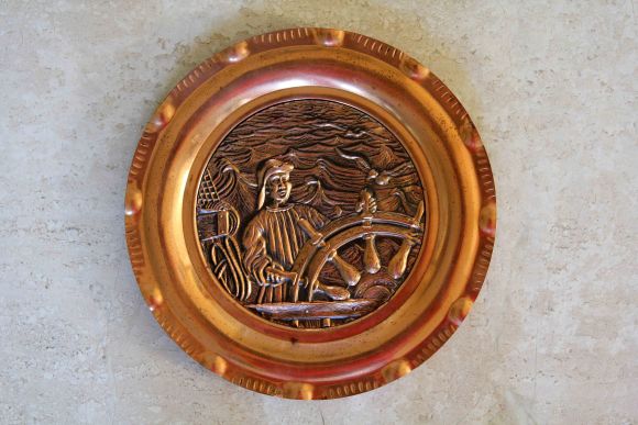 Медное панно МОРЯЧОК