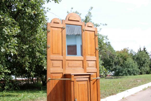 Антикварная прихожая из массива дуба. Европа. Начало 20 века