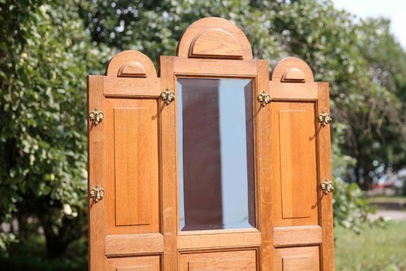 Антикварная прихожая из массива дуба. Европа. Начало 20 века