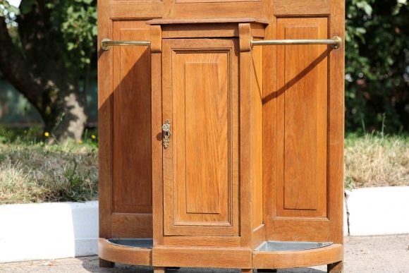 Антикварная прихожая из массива дуба. Европа. Начало 20 века