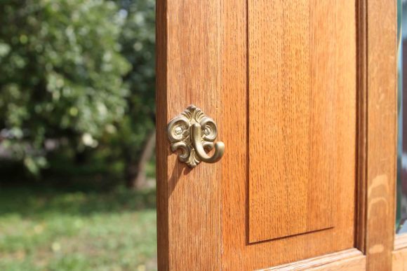 Антикварная прихожая из массива дуба. Европа. Начало 20 века