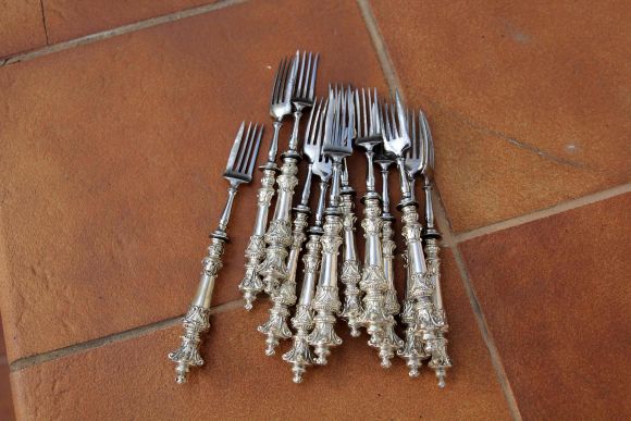 Антикварные красивые вилки. Европа. Начало 20 в