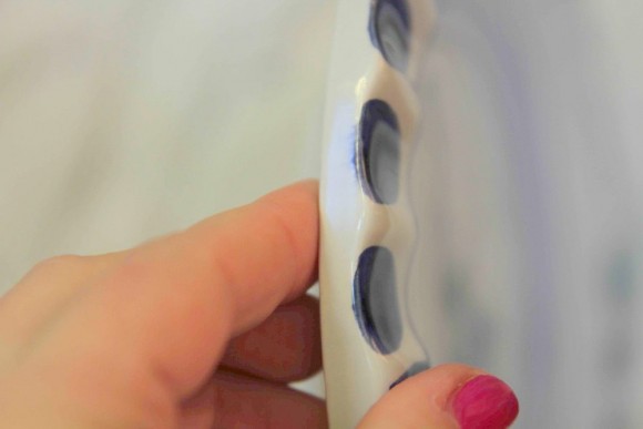 Яркая голландская пепельница ручной работы