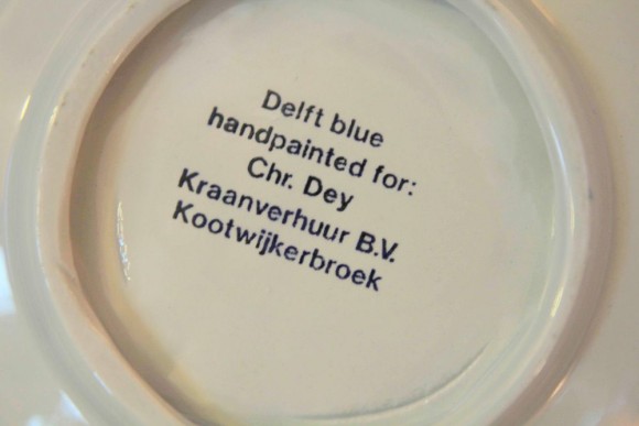 Яркая голландская пепельница ручной работы