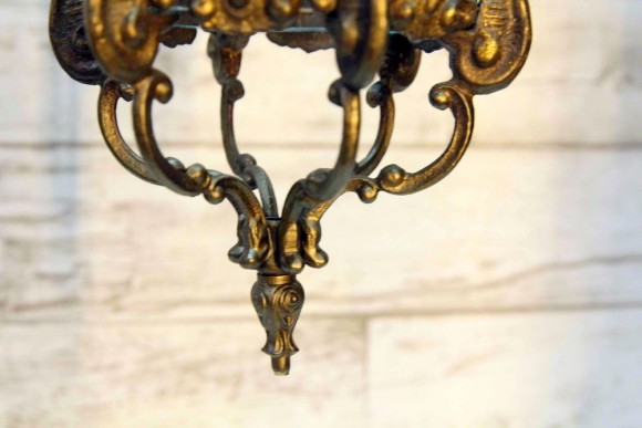 Антикварная люстра с пескоструйным рисунком