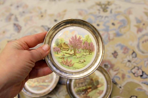 Милые посеребренные блюдечки. Европа. Начало 20 века