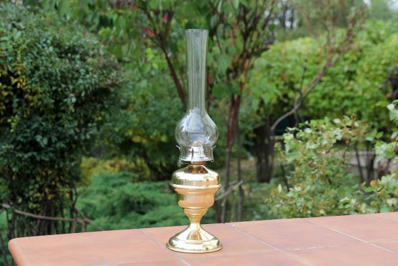 Антикварная керосиновая лампа. Европа. Начало 20 в.