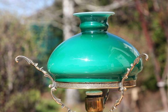 Очень эффектная антикварная лампа. Европа. Начало 20 века