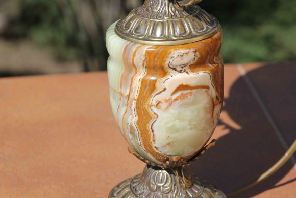 Очень эффектная антикварная лампа. Европа. Начало 20 века