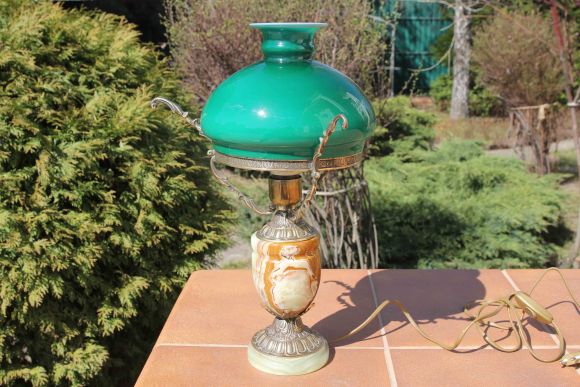 Очень эффектная антикварная лампа. Европа. Начало 20 века