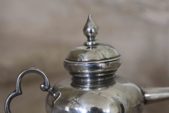 Старинная оловянная масленка. Европа. Начало 20 века
