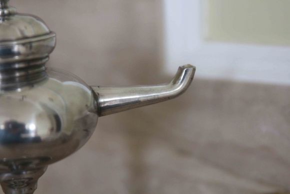 Старинная оловянная масленка. Европа. Начало 20 века