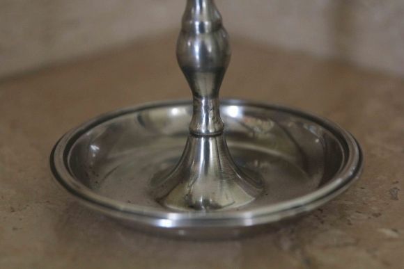 Старинная оловянная масленка. Европа. Начало 20 века