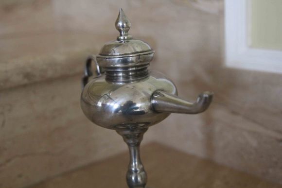 Старинная оловянная масленка. Европа. Начало 20 века