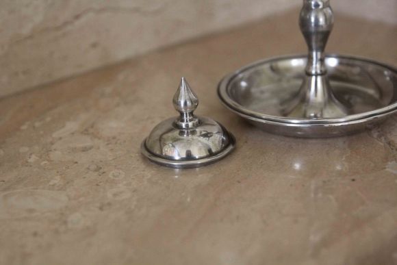 Старинная оловянная масленка. Европа. Начало 20 века