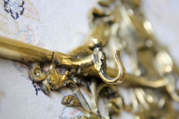 Полностью бронзовая Антикварная вешалка