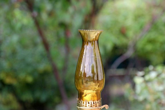 Эффектная антикварная керосиновая лампа. Европа. Начало 20 в