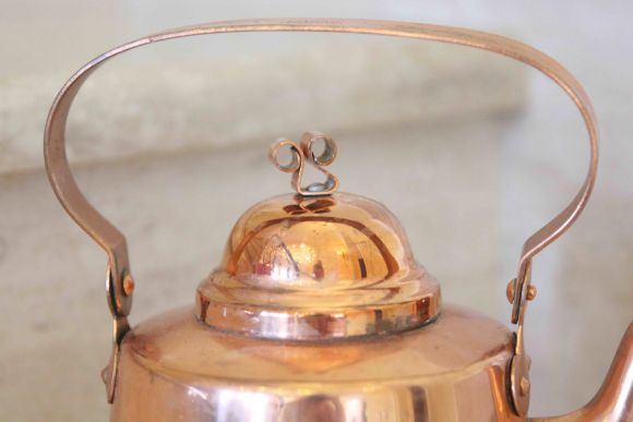 Медный винтажный чайник 