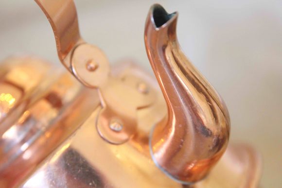 Медный винтажный чайник 