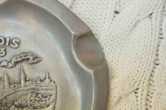 Винтажная оловянная сигарная пепельница. ХХ век. КОРОЛЬ АРТУР