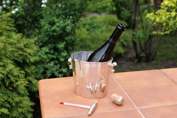 КУЛЕР или винтажное ведро для охлаждения шампанского с градусником. 