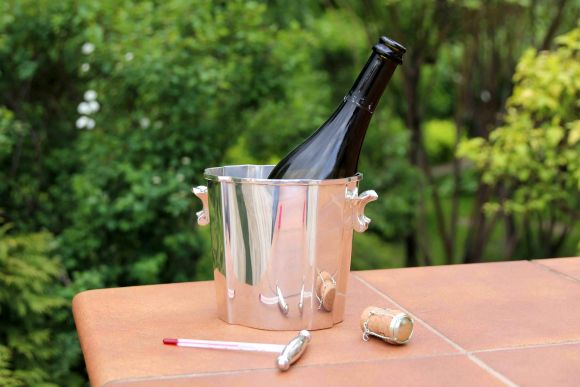 КУЛЕР или винтажное ведро для охлаждения шампанского с градусником. 