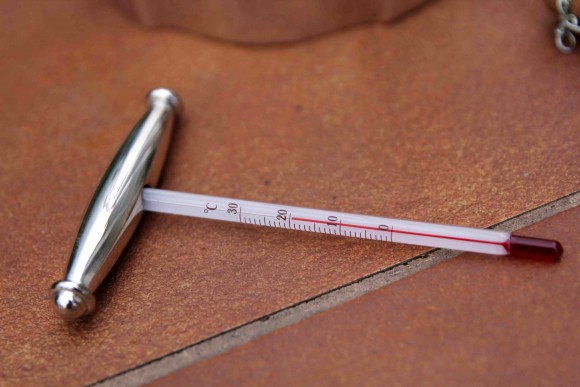 КУЛЕР или винтажное ведро для охлаждения шампанского с градусником. 