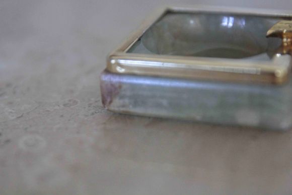 Старинная пепельница оникса и латуни. Европа.Начало 20 века