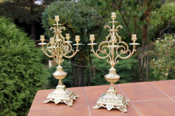 Роскошная пара подсвечников. Европа. Начало 20 в