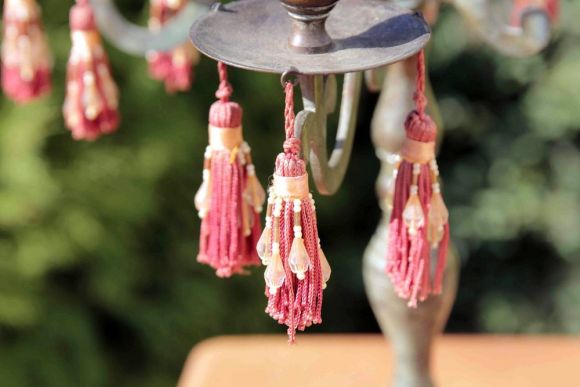 Старинный бронзовый канделябр на пять свечей. Конец 19 века