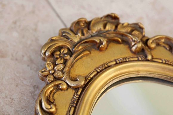  Очаровательное зеркало в золоте и патине