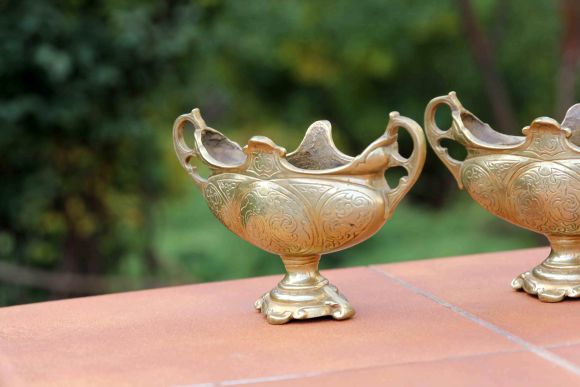 Пара винтажных ваз "Ладья". Европа. Начало 20 в