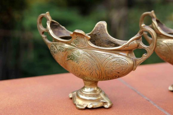 Пара винтажных ваз "Ладья". Европа. Начало 20 в