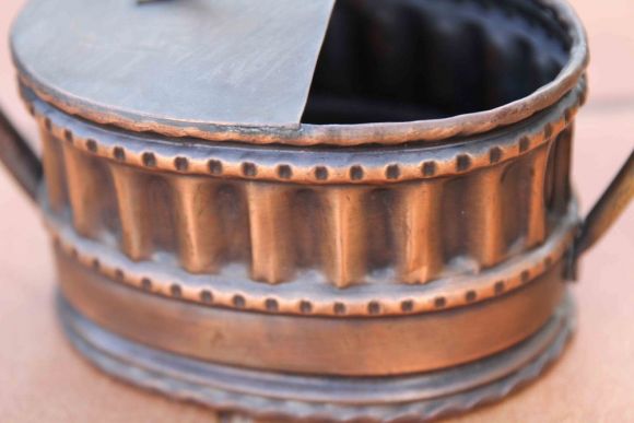 Примилая леечка для цветов из меди. Европа.Садовый инвентарь