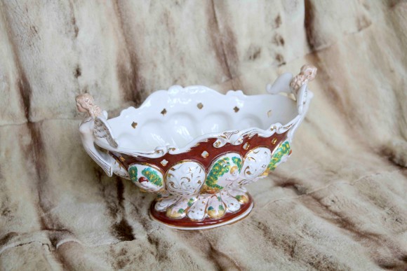 Антикварная потрясающая ваза - ладья для охлаждения шампанского