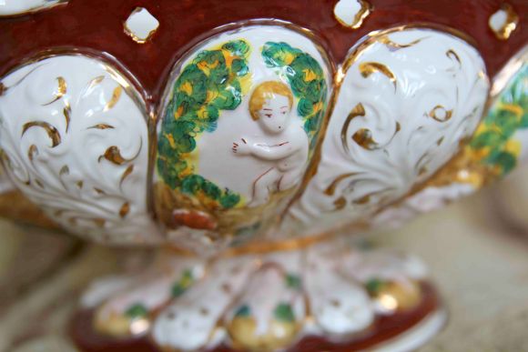 Антикварная потрясающая ваза - ладья для охлаждения шампанского