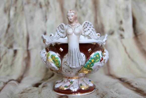 Антикварная потрясающая ваза - ладья для охлаждения шампанского