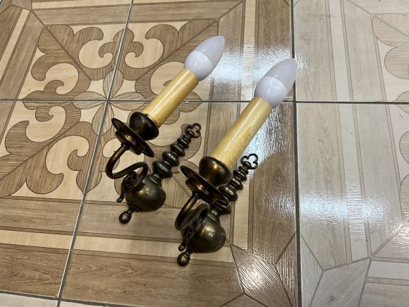 Красивые антикварные парные бра. Европа. Начало20 века