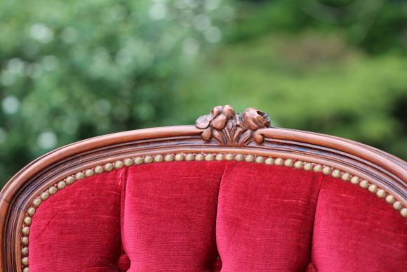 Сочная пара винтажных кресел, оббитая бархатом