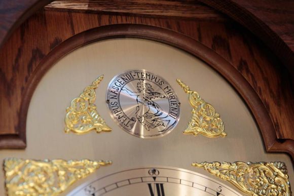 Винтажные дубовые напольные часы  с боем. Европа