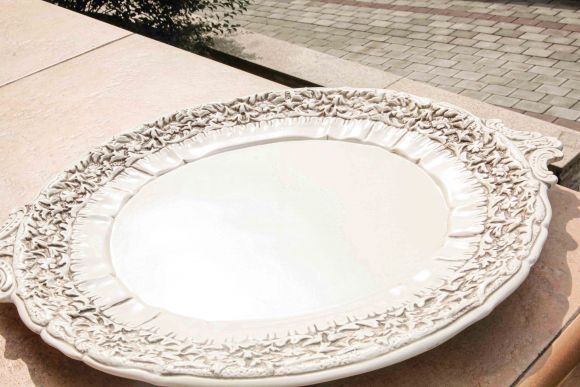 Роскошная итальянская супница - украшена цветами и росписью