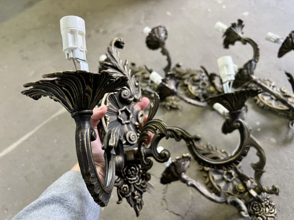 Великолепные антикварные бра 5 шт. Европа. Начало 20 в