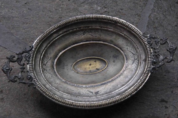 Изысканная, старинная ваза для фруктов. Европа. Конец 19 века