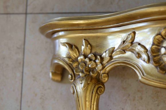  Золотая изящная полка - консоль