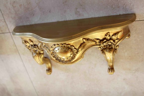  Золотая изящная полка - консоль