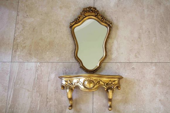  Золотая изящная полка - консоль