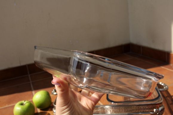 Антикварный мармит с серебренной крышкой 