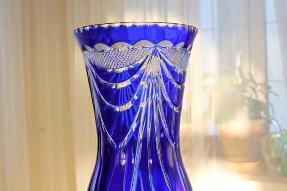 Шикарная огромная хрустальная ваза