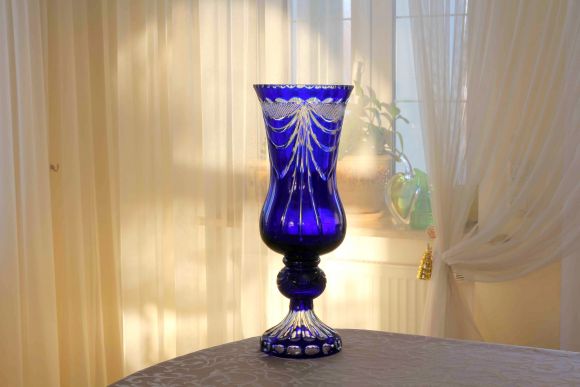 Шикарная огромная хрустальная ваза